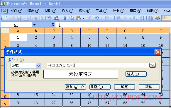 Excel�������ʵ�ָ��и���������ɫ